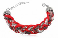 Pulsera Trenzada Roja